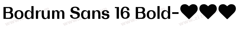 Bodrum Sans 16 Bold字体转换